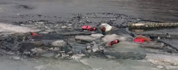 Автомобиль "Нива" с рыбаками провалился под лед на Телецком озере