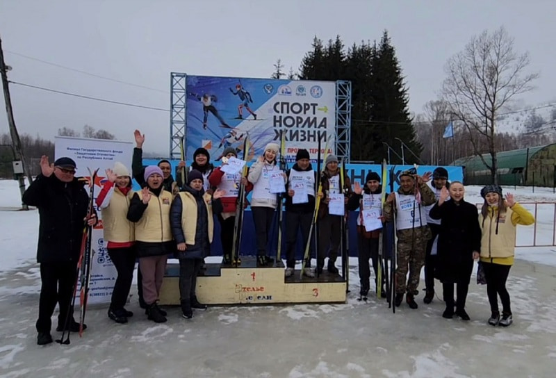 Снежный масс-старт провели «Защитники Отечества» в Республике Алтай