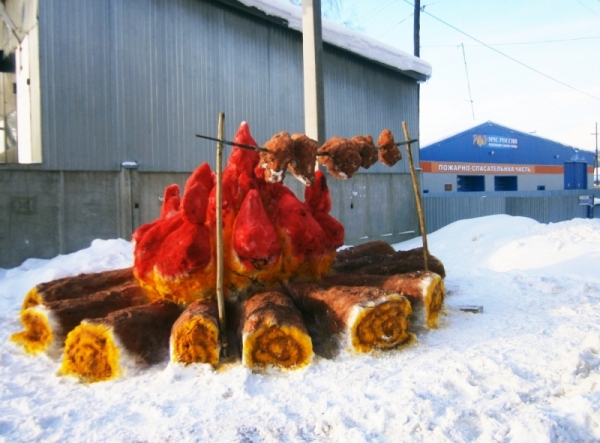Конкурс ледяных фигур на пожарно-спасательную тематику прошло на Алтае