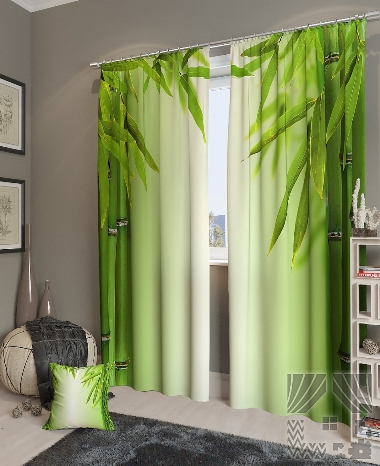 Зеленые шторы – природность и натуральность в одной ткани