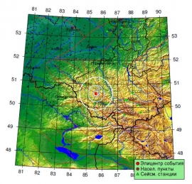 Землетрясение магнитудой 3,2 произошло в Кош-Агачском районе