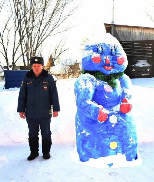 Конкурс ледовых фигур среди пожарных частей Республики Алтай