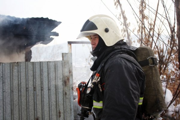 Пожар в центре Горно-Алтайска