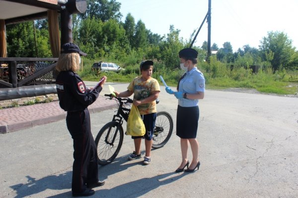 Полицейские Республики Алтай провели профмероприятие для юных велосипедистов