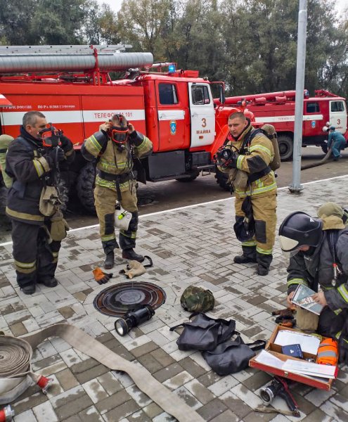 Пожарно-тактические учения прошли в спортивно-оздоровительном комплексе «Атлант»