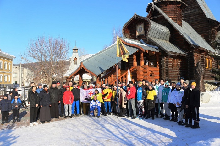 В Горно-Алтайске прошел забег православной молодежи